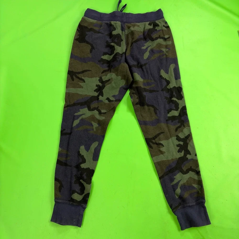 Polo Ralph Lauren Pony Sleepwear Jogger Men M Woodland Camo Cotton Thermal Pants